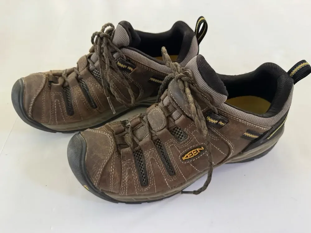 Keen Utility Flint II Soft Toe Work Shoes Mens 8 D Brown Slip Resistant EH
